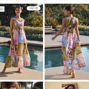 Anisa Makhoul For Anthropologie Piper Bandeau Cutout Maxi Dress Womens Small